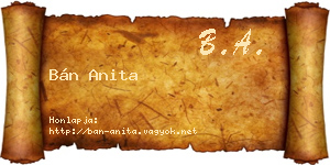 Bán Anita névjegykártya